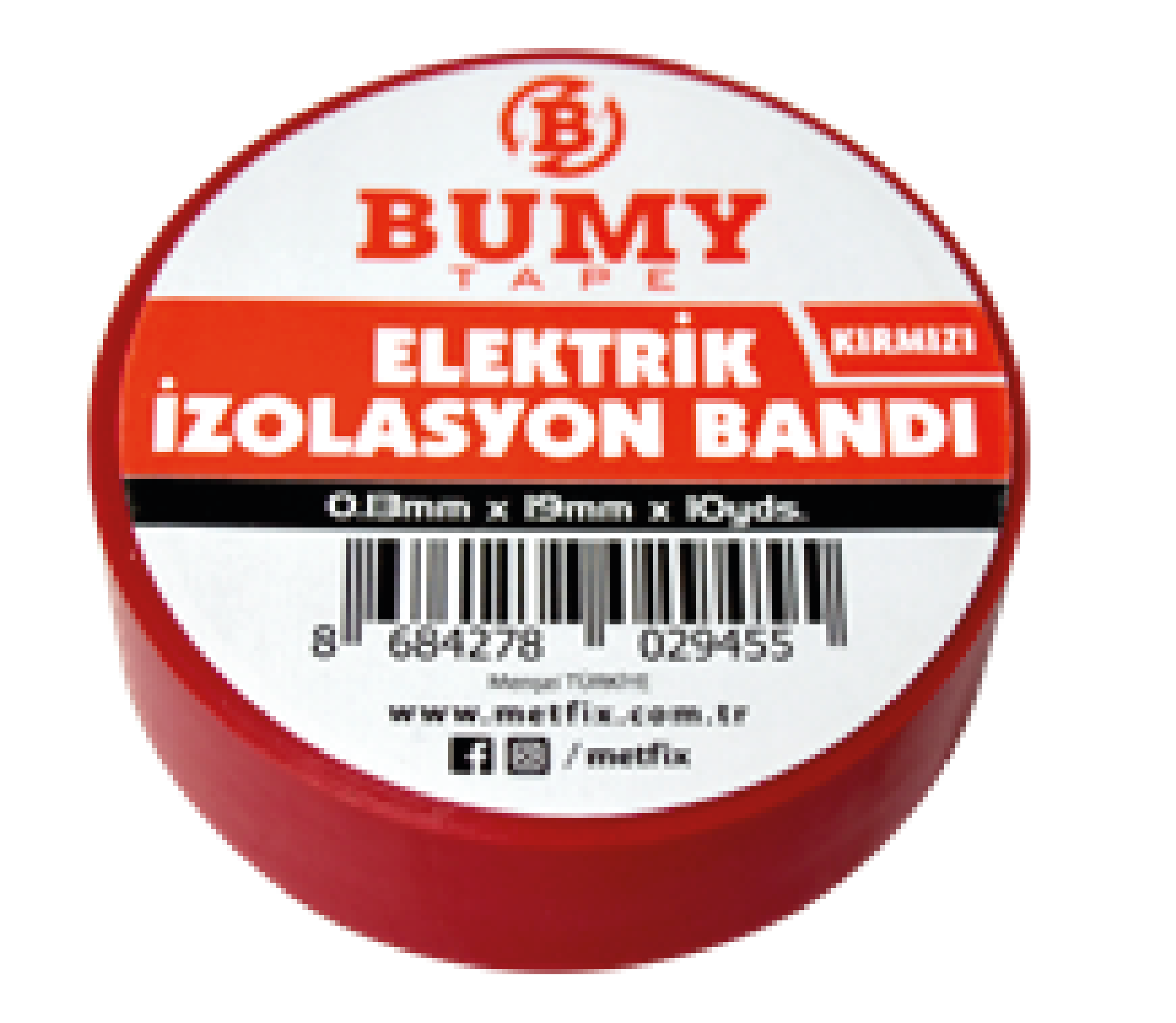 BUMY MFX9455 ELEKTRIK IZOLASYON BANDI KIRMIZI 0.13 MM X 19 MM X 10 YDS